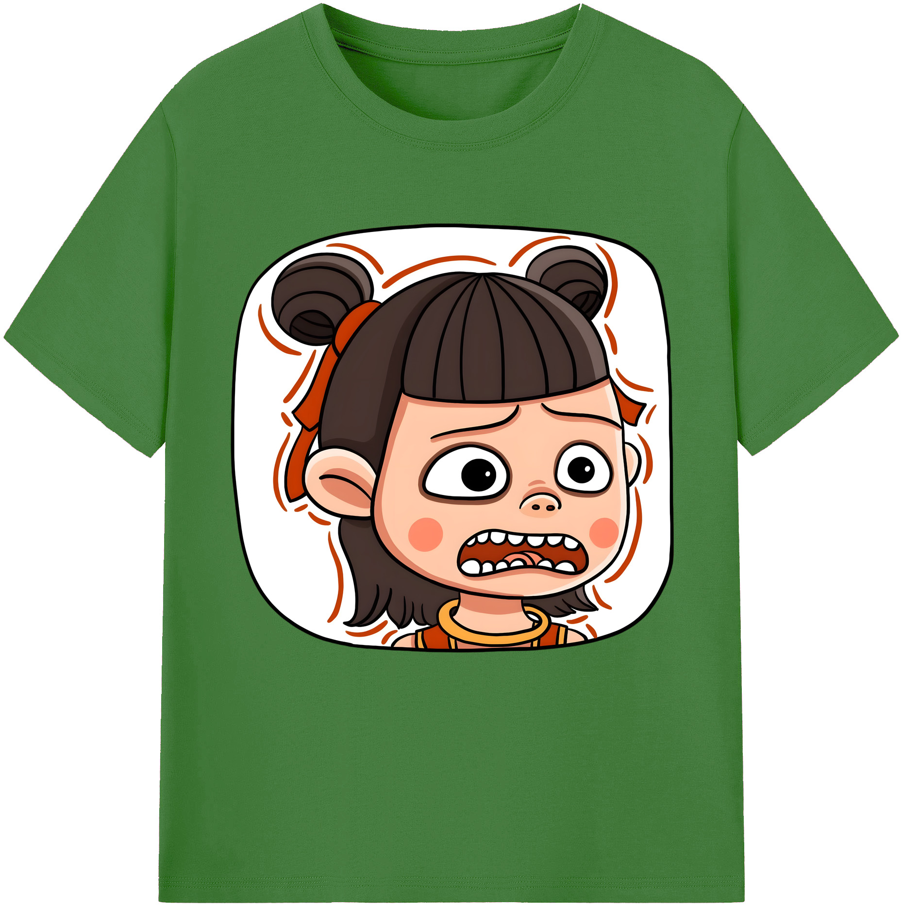 （画像用） Ne Zha 2 ナタ 魔童の大暴れ レディースカジュアルプリントTシャツ（綿100％）